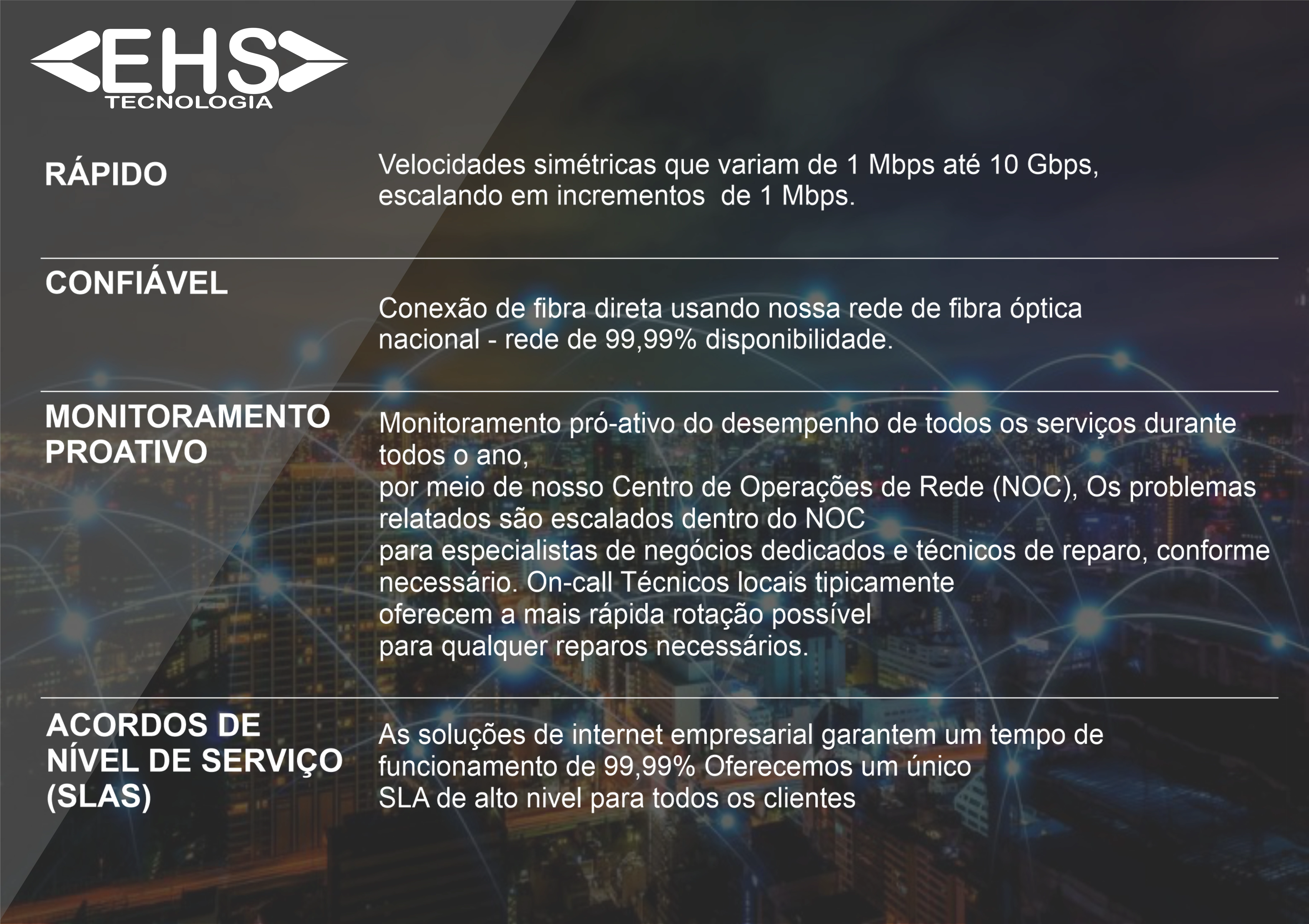 Solução de Link Dedicado da EHS Tecnologia